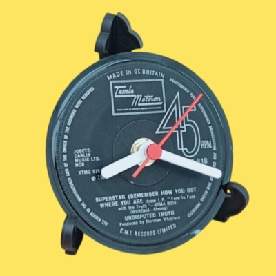 YVONNE FAIR CLOCK Motown Desk Table Vinyl Record Single Upcycled CLOCK Size 4''