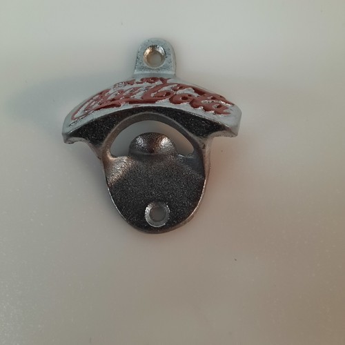 Coca Cola Coke Wall Mount Crown Stationary Bottle Opener Cast Iron ~ New - Picture 5 of 5