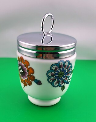 Royal Worcester Porcelain large size Egg Coddler vintage England PALMYRA floral