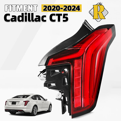 LED TailLight With Red Lens For 2020-2024 Cadillac CT5 Right Passenger Side