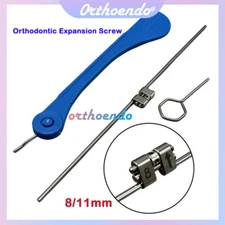 3x Orthodontic SS Expansion Screw Rapid Palatal Expander Hyrax Dental Tool + Key