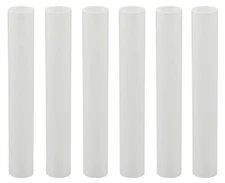 6 Inch White Plastic Candle Cover For Candelabra Base Lamp Sockets, 6 Pieces