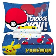 Pikachu "I Choose You" Kids Reversible Bed Set-W8800529232, W83776599492