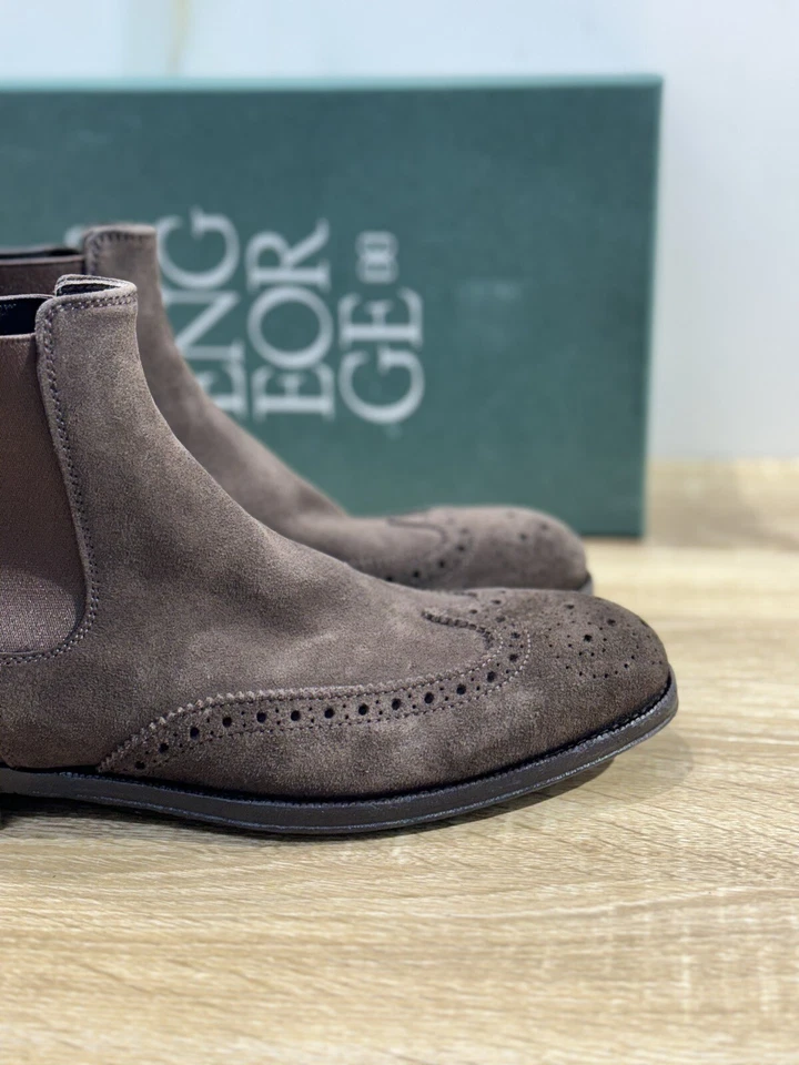 Green George Chelsea Boot  Donna  Suede  Marrone Luxury Handmade Boot 40 Foto 4 de 4