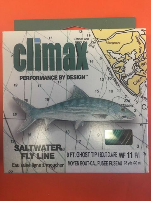 Climax Salt Water WF10F//I 9ft Ghost Tip Intermediate Clear Sink Tip Fly Line