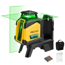 PREXISO 100 Ft Rechargeable Cross Line Laser 360° Laser Level Self Leveling Tool