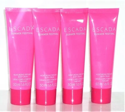 4 X Escada Summer Festival 50 ml Body Cream / Body Lotion = 200 ml