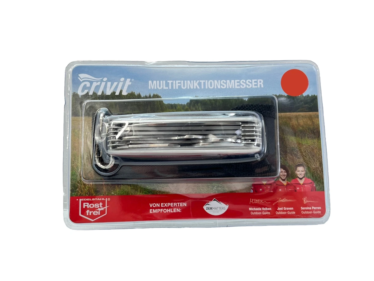 Multifunktionsmesser Crivit 17 Funktionen Edelstahl Rostfrei mit  