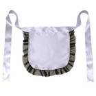 White Satin Apron Black Lace Ruffle ~ MAID WAITRESS NURSE ZOMBIE COSPLAY COSTUME