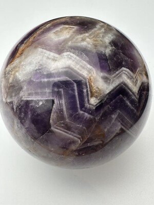 Große Traum Chevron Amethyst Kugel Kugel Heilung Natur Edelstein Kristall Y4