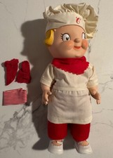 CAMPBELL'S SOUP KID DOLL BOY CHEF CLOTHING APRON HAT VINTAGE 1966 10"