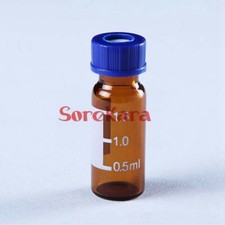 10pcs 2ml 4ml Graduated Injection Glass Vial Center Screw Cap Liquid Containers