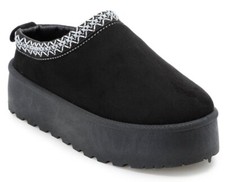 Women's sz9 "Mudd" Black w/Stitched Ankle Clog Style Platforms "New"