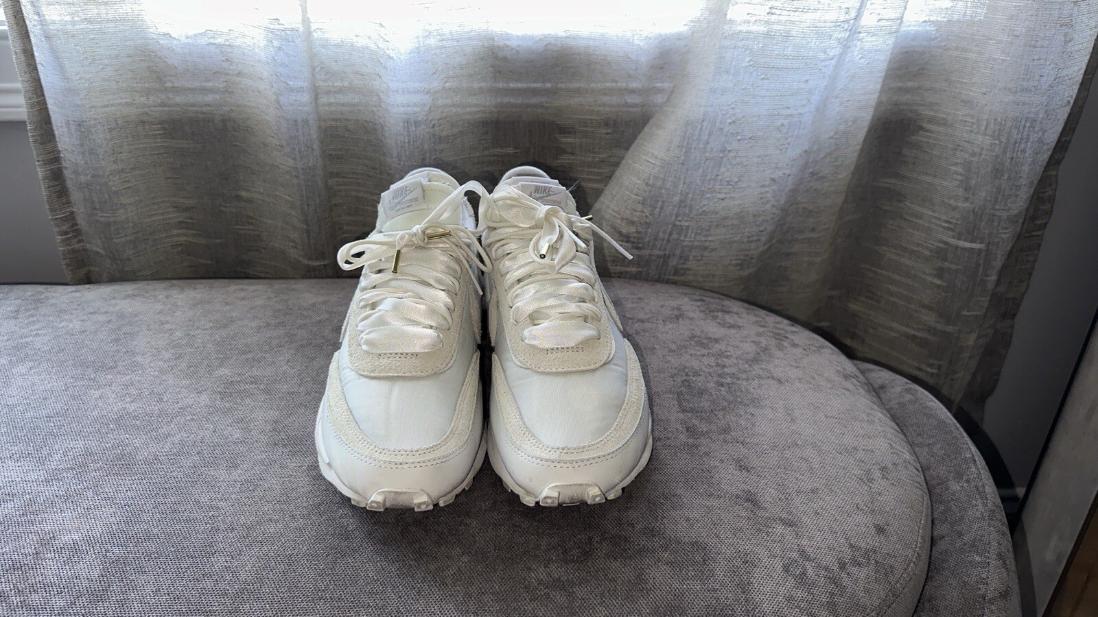 SACAI X NIKE Taglia 9 5 Nike sacai x LDWaffle nylon bianco