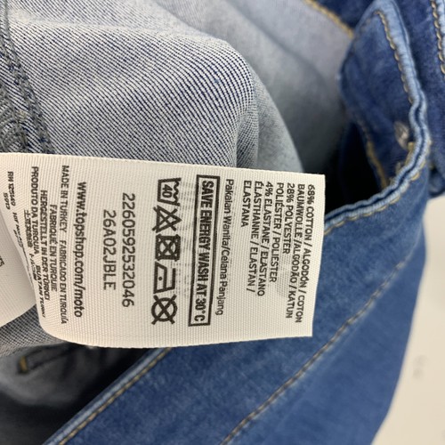 Topshop Jeans Womens 6 Joni Super High Rise Skinny Blue Denim Ripped Knee NWT - Picture 10 of 10