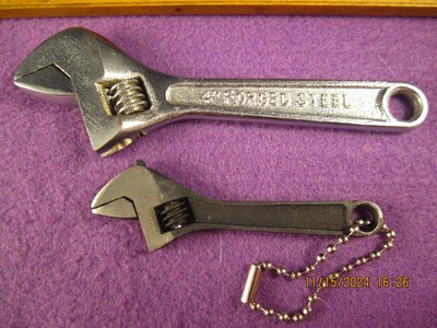 *2 PC. ADJUSTABLE WRENCH SET 4''  1/2'' & A 2  1/2'' SMALL 3/8 CAPACITY TOOL