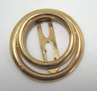 CINER Gold Plate Double Ring Dress Clip 15.0 grams 1 3/4  lot 49r3