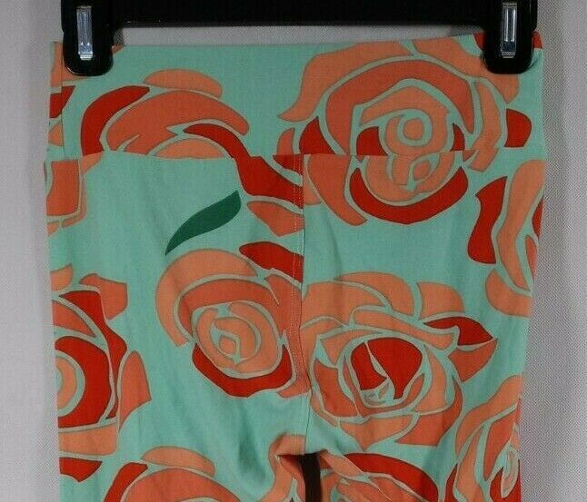 Lot 2 TC2 Plus LuLaRoe Leggings Pastel Pink Mint Green Floral Blue