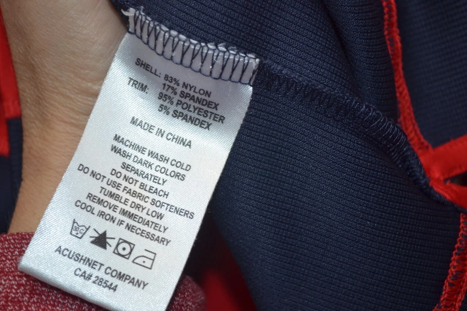 FootJoy Men's 1/2 Zip Long Sleeve Red "Rose Creek Tour 13" Pullover Jacket (F2) - Image 4 of 4