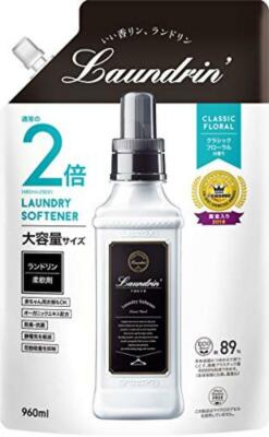 Laundrin Laundry Softener Classic Floral Large size Refill 960ml From Japan