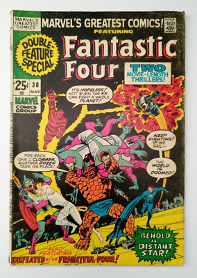 MARVEL'S GREATEST COMICS # 30 FF 37 38 HUMAN TORCH 25c 1971 BRONZE AGE COMIC BK