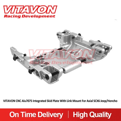 Vitavon CNC Alu7075 Integrated Skid Plate With Link Mount For Axial SCX6 Jeep/Ho