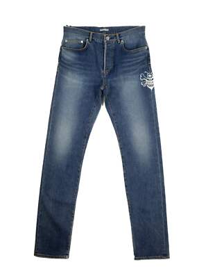 NEW Dior Mens x Stussy Bee Embroidered Jeans 30 Blue