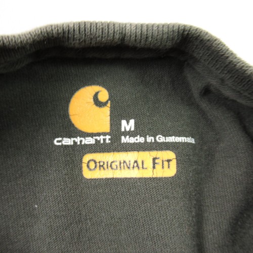 Carhartt Shirt Mens Medium Short Sleeve Crew Neck Green Original Fit Pocket - Picture 4 of 9