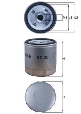 KNECHT (KC 20) Kraftstofffilter für FORD