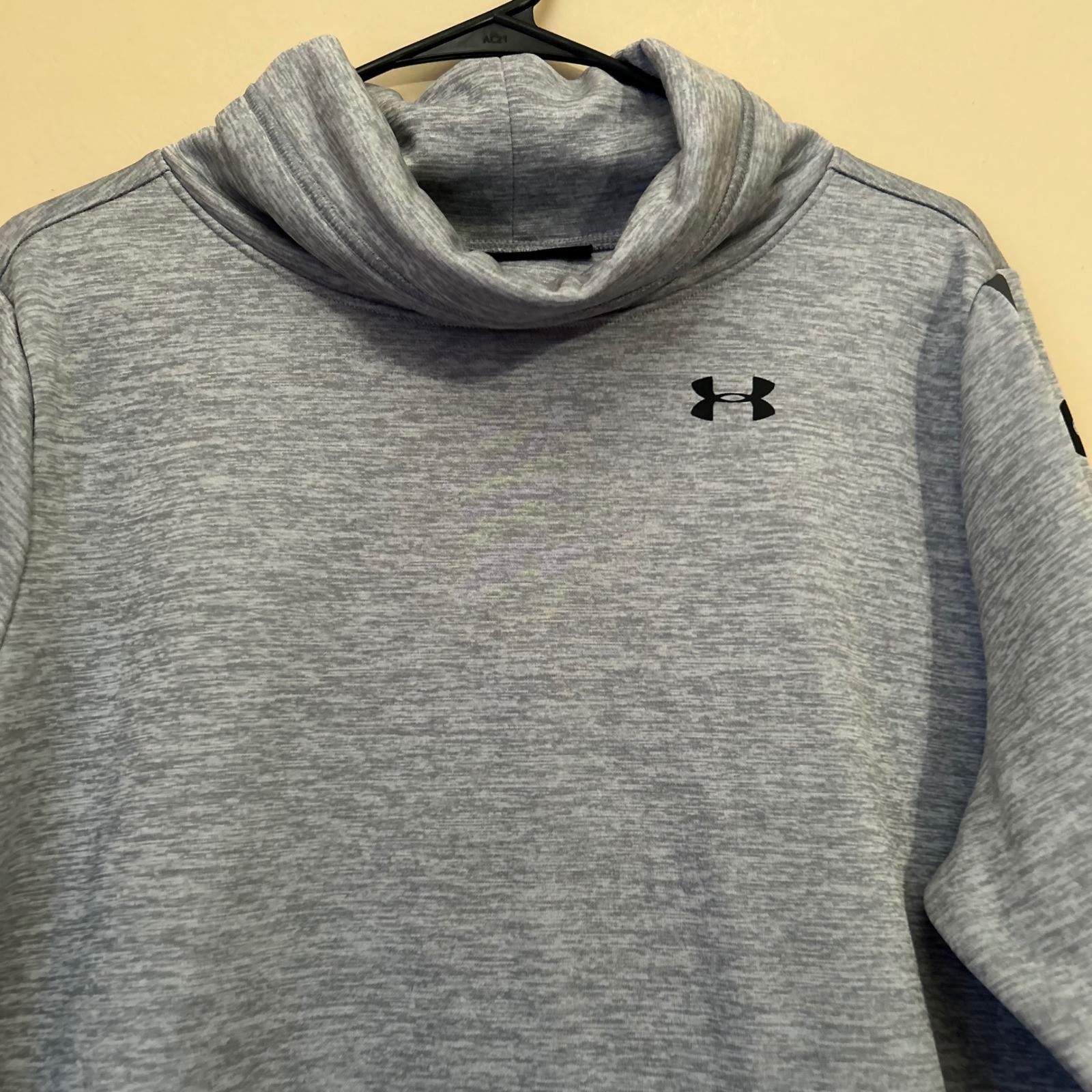 Under Armour ColdGear Men's Gray Loose Fit Mock Neck Pullover Sweatshirt XL image 8