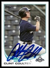 2013 Topps Pro Debut CLINT COULTER Signed Card autograph auto BREWERS CAMAS, WA