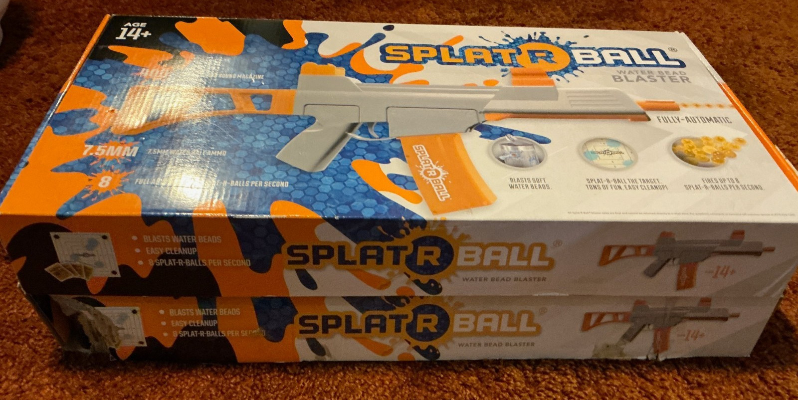 SplatRBall SRB400 Full-Auto Gel Blaster 400-Round Mag 7.5mm - 2X - NEW OTHERS