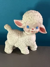 Vintage 1955 The Sun Rubber Co Baby Lamb Toy Squeaker Works READ