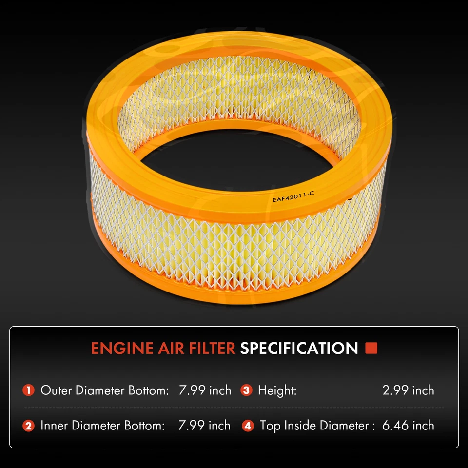 2Pcs Engine Air Filter for Dodge Charger Challenger Dart B100 Van D100 Pickup - Image 2 of 4