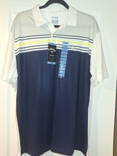 Callaway Opti-Dri Mens Golf Polo Shirt Size Large Stretch NEW Peacoat