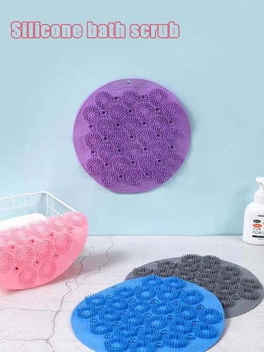 Non Slip Silicone Mat Body Exfoliating Foot Scrubber Suction Cup Bath Mat ☋ - Picture 20 of 24