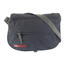 Prada Nylon Shoulder Messenger Bag Men Black One Size