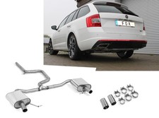  Edelstahl Racinganlage Sportauspuff Skoda Octavia RS 245 5E ab 2017