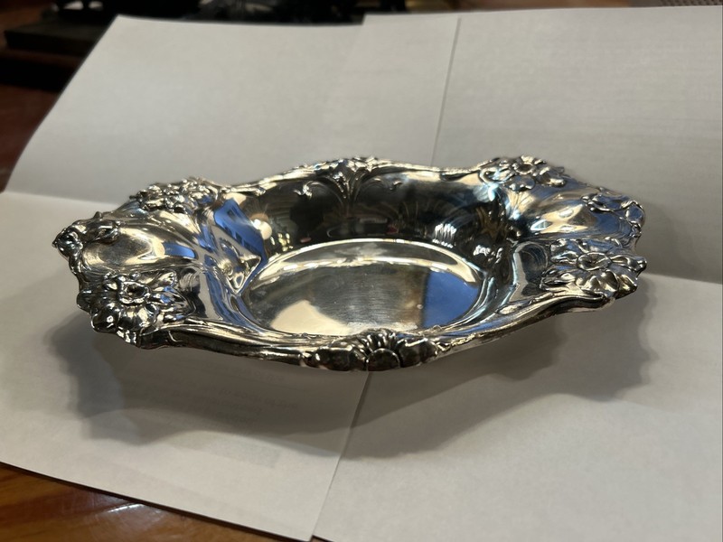 Vintage Reed & Barton Sterling Dish Bowl Candy, Nuts, 8 3/8  5oz Circa 1947