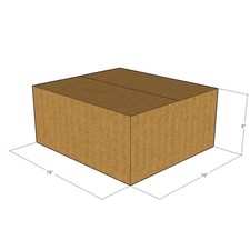 50 18x16x8 Kraft Brown Corrugated Shipping Boxes 32 ECT Single-Wall New