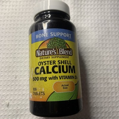 Nature's Blend Oyster Shell Calcium with D3 100 Tabs Bone Support