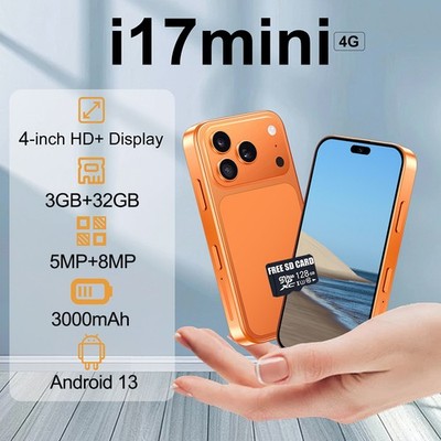 2026 Neu Android i17 Mini Smartphone 32GB Entsperrte Dual SIM 4G Günstige Handy