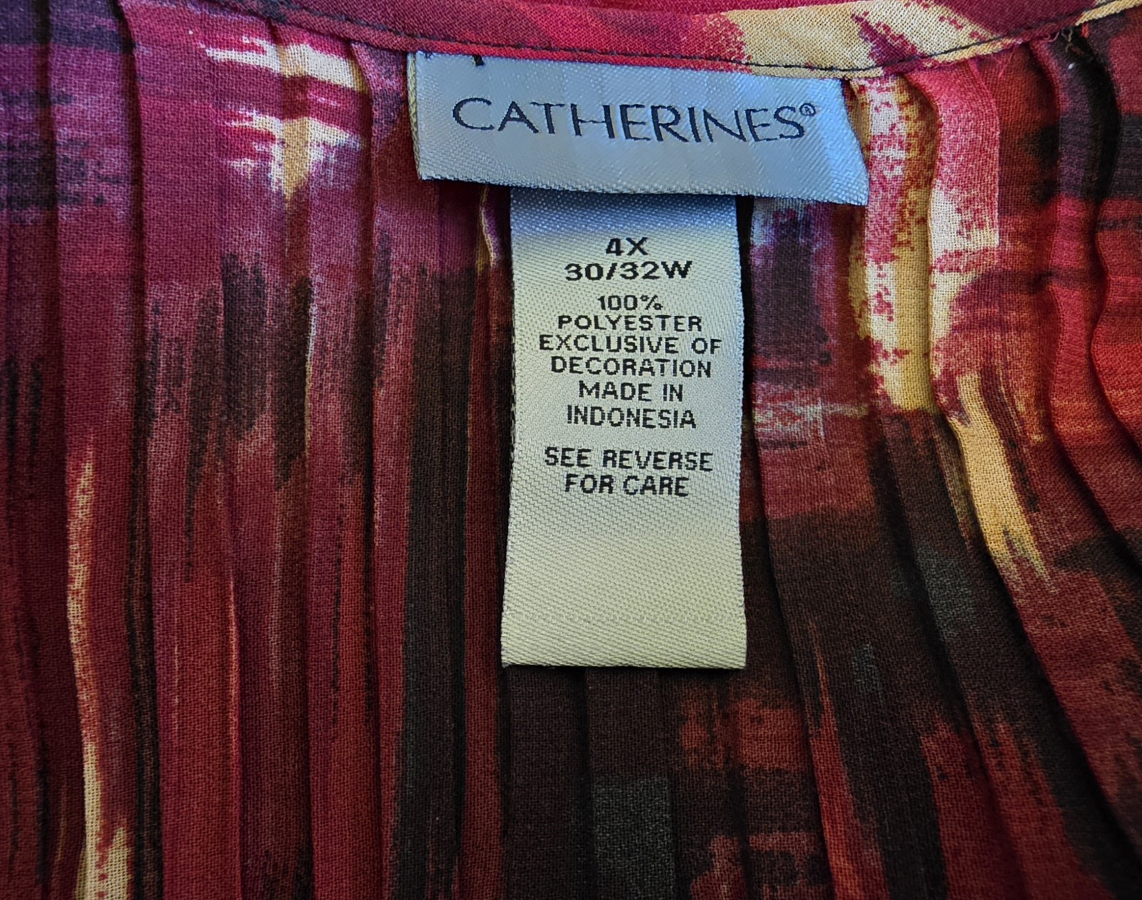 CATHERINE'S ~ ANGLED MULTI COLORED TUNIC TOP ~ 4X - image 6