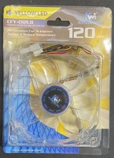 Computer Case Cooling Performance Fan Kingwin 120mm CFY012LB Yellow LED