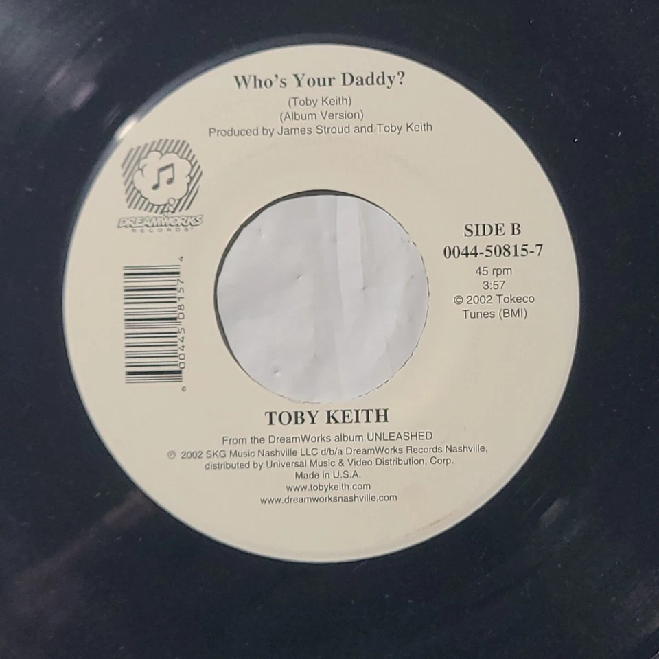 Toby Keith ~ Courtesy Of The Red, White And Blue/ Who's Your Daddy 45 RPM Record Foto 4 de 4