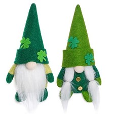 2 Pack St.Patrick's Day Irish Gnome Decorations Tomte Handmade Irish Style A