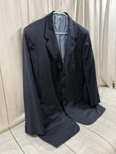 Brioni Traiano Mens 56 R Wool Silk Blend Blazer Sport Coat Jacket Navy Blue