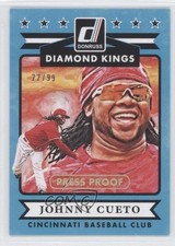 2015 Panini Donruss Diamond Kings Press Proof Gold 22/99 Johnny Cueto #7 0b0