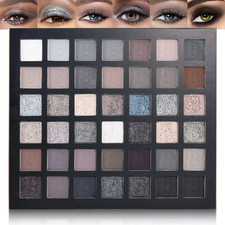 42 Colors Smokey Eye Shadow Makeup Palette,Nude White Black Grey Brown Matte Shi