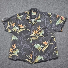 Vintage Paradise Found Men's XL Hawaiian Shirt Bird Of  Paradise Embroidery